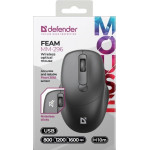 Defender Mouse Feam MM-296 Rf Silent Black - (52296)