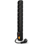 Acar S8 Black 8 Ac outlet(s) 230 V 3m - (W0148)