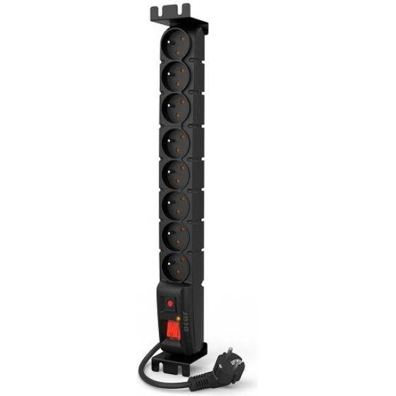 Acar S8 Fa Rack Power Strip (5m; black) - (W0138)