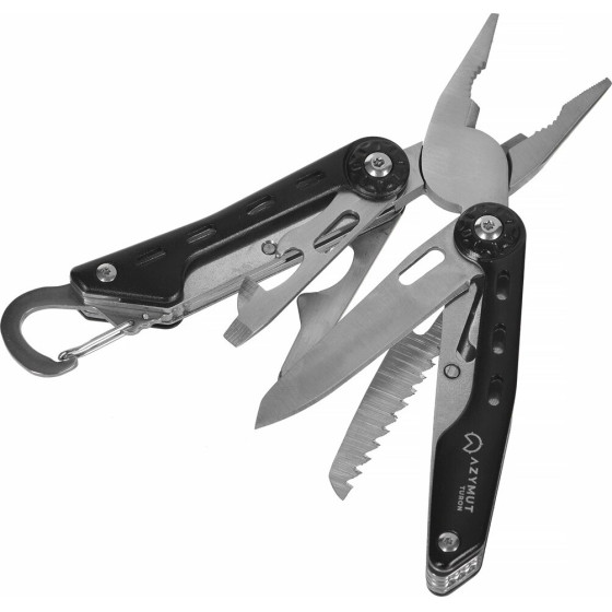 AZYMUT Multitool Turon - 10 Tools + Carabiner + Belt Pouch - (H-P224108)