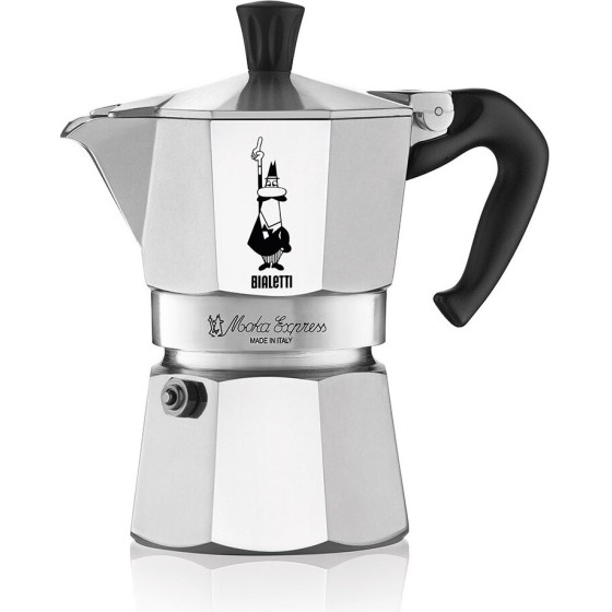 Bialetti Moka Express Moka Pot 0.2 L Aluminium, Black