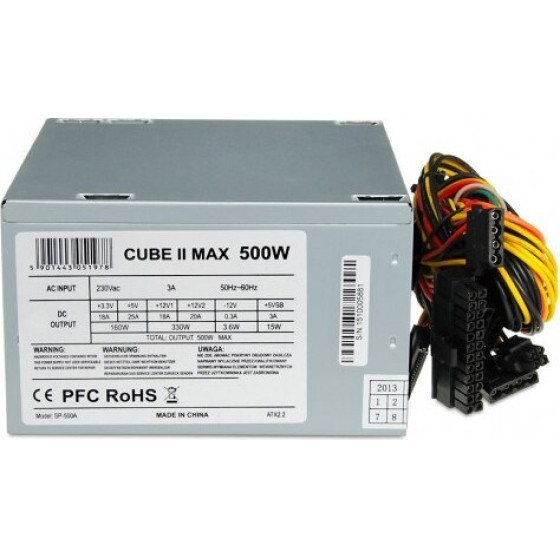 IBOX Cube Ii Power Supply Unit 500 W 20+4 Pin Atx Atx Silver - (ZIC2500W12CMFA)