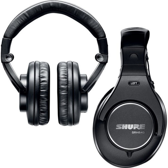 Shure SRH840 Headphones Wired Black - (SRH840A-EFS)