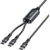 UNITEK USB-C 2-in-1 Pd 100W Silicone Cable 1.8M - (C14146ABK01-1.8M)