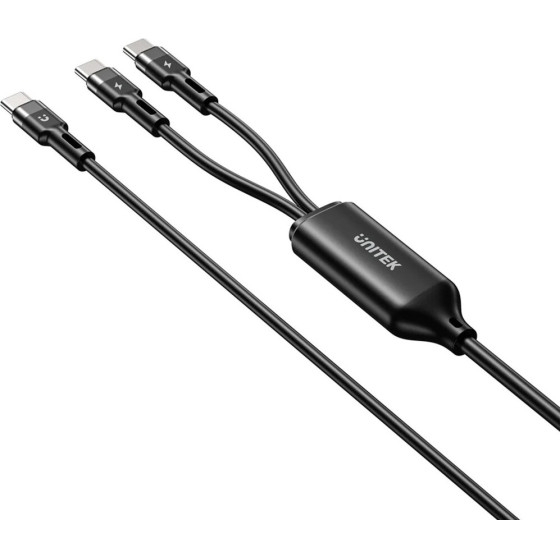 UNITEK USB-C 2-in-1 Pd 100W Silicone Cable 1.8M - (C14146ABK01-1.8M)