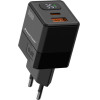 Powertech ��������� ������ �� �����, USB/USB-C, 35W, GaN, ������ - (PT-1499)