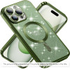 Techsuit - Luxury Glitter Magsafe - Iphone 17 - Deep Green