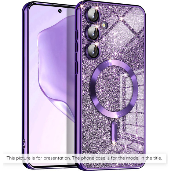 Techsuit - Luxury Glitter Magsafe - Iphone 17 - Deep Purple