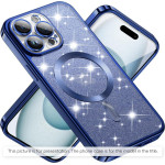 Techsuit - Luxury Glitter Magsafe - Iphone 17 Air - Deep Blue