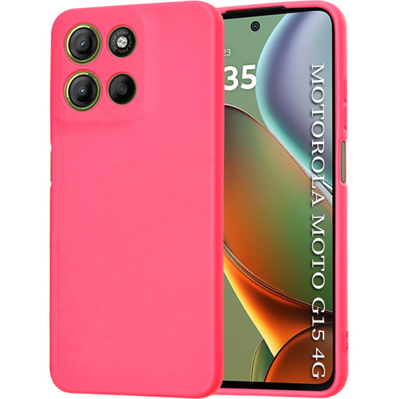 Techsuit - Softflex - Motorola Moto G15 / G15 Power - Hot Pink