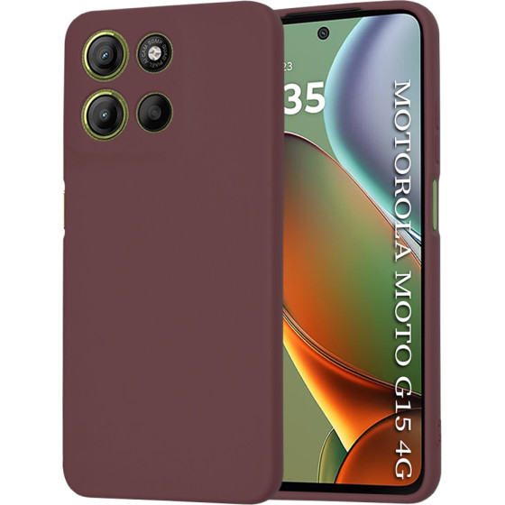 Techsuit - Softflex - Motorola Moto G15 / G15 Power - Plum Red
