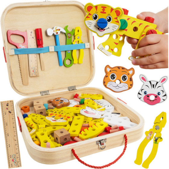 Kruzzel 26581 Wooden Tool Box - (18423-0)