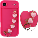 Volte-Tel ���� Iphone 17 Air 6.9'' Silicon Tpu With Strap Full Camera Protection Pink With Pink HEARTS