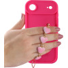 Volte-Tel ���� Iphone 17 Air 6.9'' Silicon Tpu With Strap Full Camera Protection Pink With Pink HEARTS