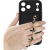 Volte-Tel ���� Iphone 17 Pro Max 6.9'' Silicon Tpu With Strap Full Camera Protection Black With Black BUTTERFLIES