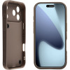 Volte-Tel ���� Iphone 17 Pro Max 6.9'' Silicon Tpu With Strap Full Camera Protection Brown With White BUTTERFLIES