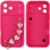 Volte-Tel ���� Iphone 17 Pro Max 6.9'' Silicon Tpu With Strap Full Camera Protection Pink With Pink HEARTS