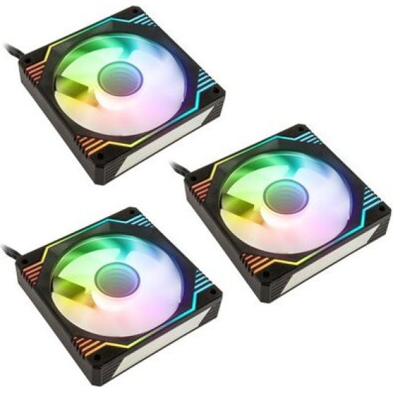 Kolink Umbra X 120mm Argb High Performance Pwm Fan Triple Pack - Black - (PGW-FN-KOL-019)