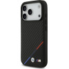 BMW Case M Carbon Tricolor Line Magsafe For Iphone 17 Pro Black - (BMHMP17L23PUDTK)