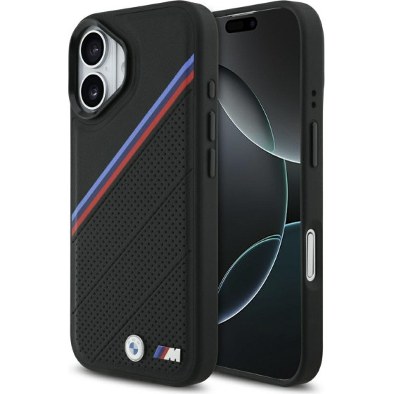 BMW Etui M Tricolor Metal Logo Magsafe Do Iphone 17 Czarny - (BMHMP17S25PCSPEK)