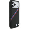 BMW Etui M Tricolor Metal Logo Magsafe Do Iphone 17 Pro Max Czarny - (BMHMP17X25PCSPEK)