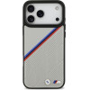 BMW Etui M Tricolor Metal Logo Magsafe Do Iphone 17 Pro Max Szary - (BMHMP17X25PCSPEG)