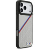 BMW Etui M Tricolor Metal Logo Magsafe Do Iphone 17 Pro Max Szary - (BMHMP17X25PCSPEG)
