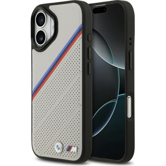 BMW Etui M Tricolor Metal Logo Magsafe Do Iphone 17 Szary - (BMHMP17S25PCSPEG)