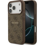 Guess 4G Ring Classic Logo Magsafe Case For Iphone 17 Pro Brown - (GUHMP17LG4GFRW)