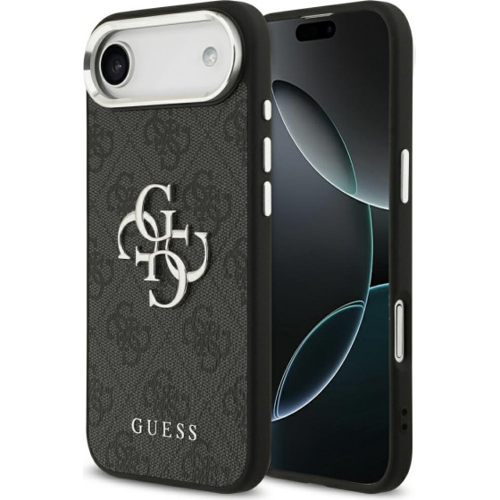 Guess Case 4G Big 4G Classic Logo For Iphone 17 Air Black Silver - (GUHCP17MP4G4SMCK)