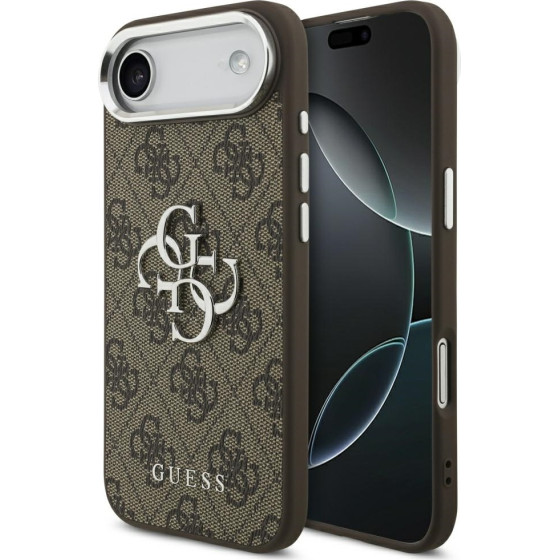Guess Case 4G Big 4G Classic Logo For Iphone 17 Air Brown Silver - (GUHCP17MP4G4SMCW)