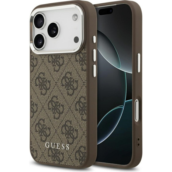 Guess Case 4G Classic Logo Magsafe For Iphone 17 Pro Max Brown - (GUHMP17XP4GSSMCW)