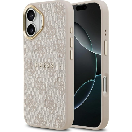 Guess Case 4G Pu Classic Logo Magsafe For Iphone 17 Pink - (GUHMP17SP4MSEGCP)
