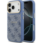 Guess Case 4G Pu Classic Logo Magsafe For Iphone 17 Pro Blue - (GUHMP17LP4MSEGCB)