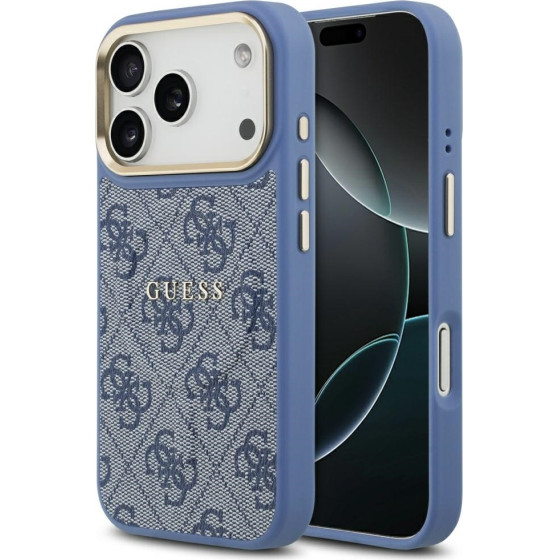 Guess Case 4G Pu Classic Logo Magsafe For Iphone 17 Pro Blue - (GUHMP17LP4MSEGCB)