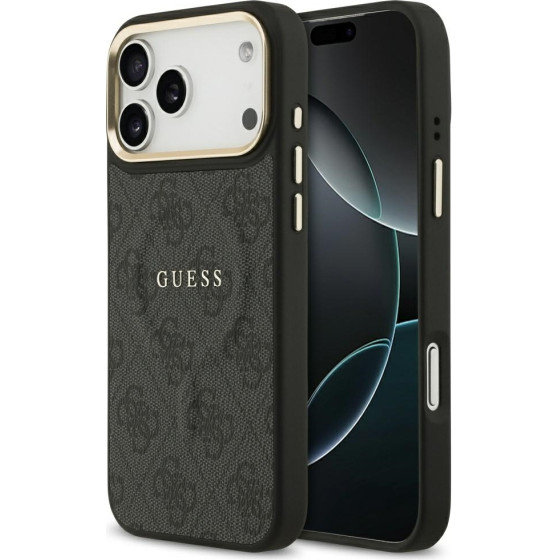 Guess Case 4G Pu Classic Logo Magsafe For Iphone 17 Pro Max Black - (GUHMP17XP4MSEGCK)