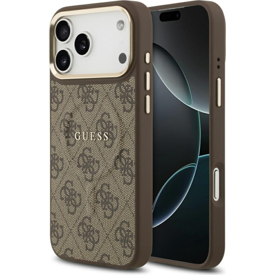Guess Case 4G Pu Classic Logo Magsafe For Iphone 17 Pro Max Brown - (GUHMP17XP4MSEGCW)