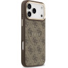 Guess Case 4G Pu Classic Logo Magsafe For Iphone 17 Pro Max Brown - (GUHMP17XP4MSEGCW)