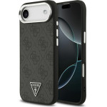 Guess Case 4G Triangle Logo Magsafe For Iphone 17 Air Black Silver - (GUHMP17MP4TSRCMK)