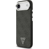Guess Case 4G Triangle Logo Magsafe For Iphone 17 Air Black Silver - (GUHMP17MP4TSRCMK)