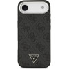 Guess Case 4G Triangle Logo Magsafe For Iphone 17 Air Black Silver - (GUHMP17MP4TSRCMK)