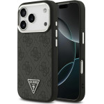 Guess Case 4G Triangle Logo Magsafe For Iphone 17 Pro Black Silver - (GUHMP17LP4TSRCMK)