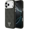 Guess Case 4G Triangle Logo Magsafe For Iphone 17 Pro Max Black Silver - (GUHMP17XP4TSRCMK)