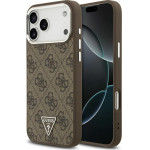 Guess Case 4G Triangle Logo Magsafe For Iphone 17 Pro Max Brown - (GUHMP17XP4TSRCMW)