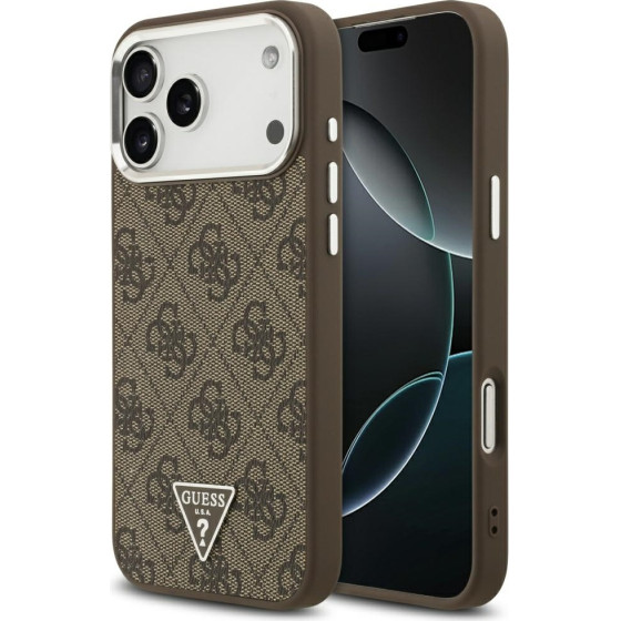 Guess Case 4G Triangle Logo Magsafe For Iphone 17 Pro Max Brown - (GUHMP17XP4TSRCMW)