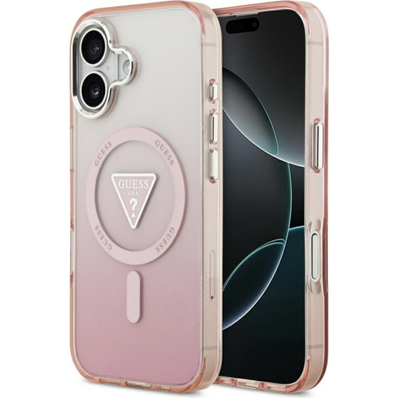 Guess Case Iml Gradient Triangle Logo Magsafe For Iphone 17 Pink - (GUHMP17SHGTMLCGP)
