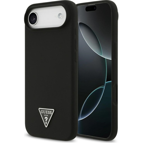 Guess Case Silicone Triangle Logo Magsafe For Iphone 17 Air Black - (GUHMP17MSCTRLMK)