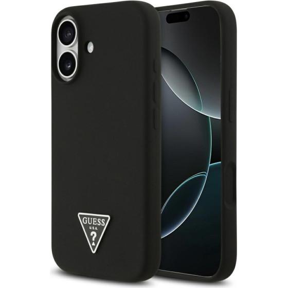 Guess Case Silicone Triangle Logo Magsafe For Iphone 17 Black - (GUHMP17SSCTRLMK)