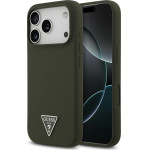 Guess Case Silicone Triangle Logo Magsafe For Iphone 17 Pro Khaki - (GUHMP17LSCTRLMA)
