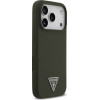 Guess Case Silicone Triangle Logo Magsafe For Iphone 17 Pro Khaki - (GUHMP17LSCTRLMA)